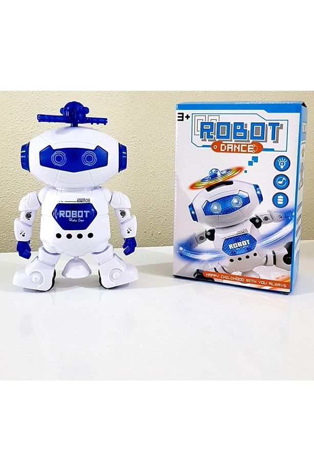 Oyuncak Pilli Robot Işıklı,sesli,harektli Dans Eden ,lazer Işıklı Robot - 1