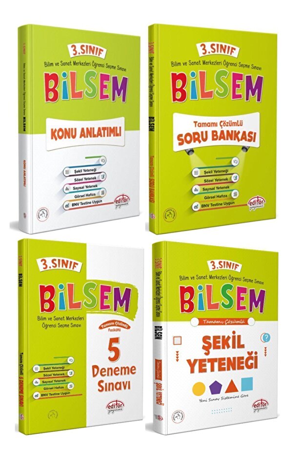 Editör 3.sınıf Bilsem 4lü Set - 1