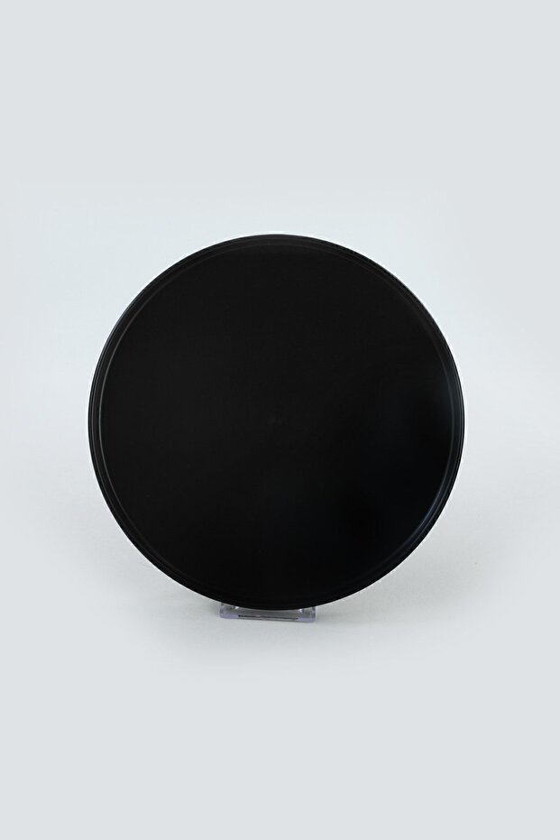 Mat Siyah Stackable Servis Tabağı 27 cm 6 Adet - 3