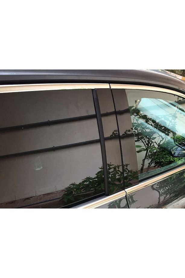 Renault Clio 4 Arka Kelebek Cam Olan Model Için Parlak Siyah Kapı Sütunları - 1