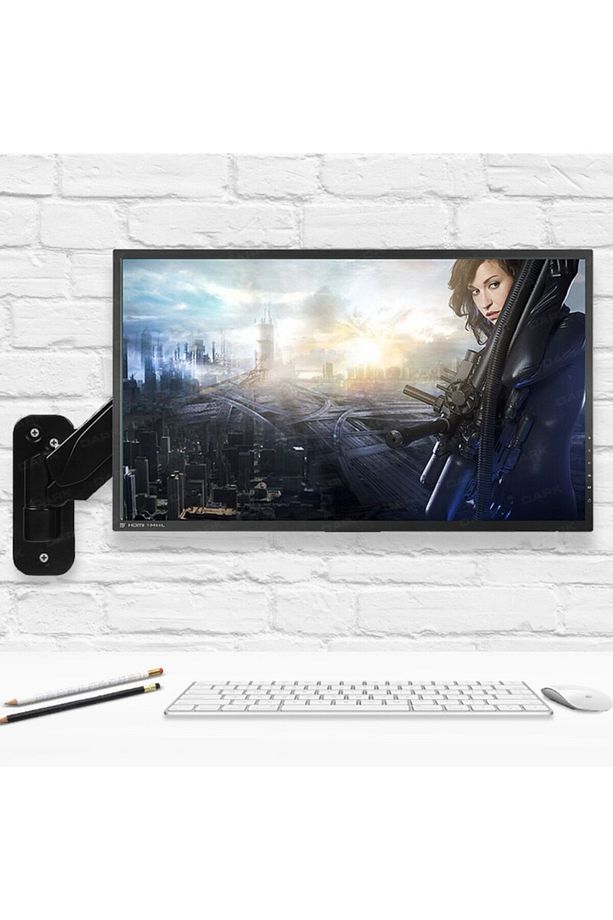 Vm100 13"-32" Monitör Destekli Amortisörlü Hareketli Duvar Monte Askı Aparatı (DK-AC-VM100) - 2