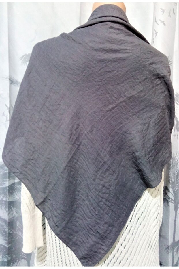 وشاح ناعم بلون سادة - 4