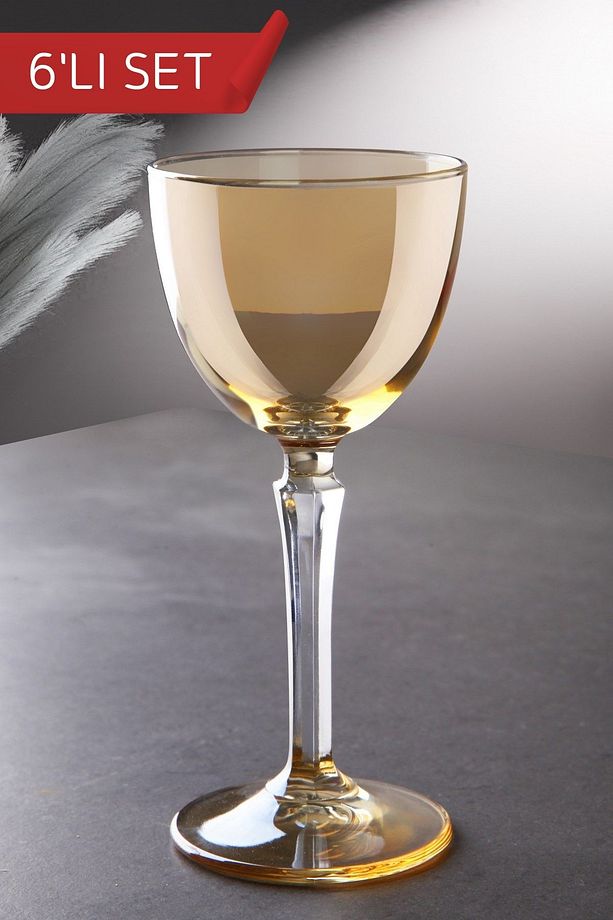 6 Parça Hudson Model Ayaklı Kahve Yanı, Su ve Meşrubat Bardağı Seti 100Ml. - 1