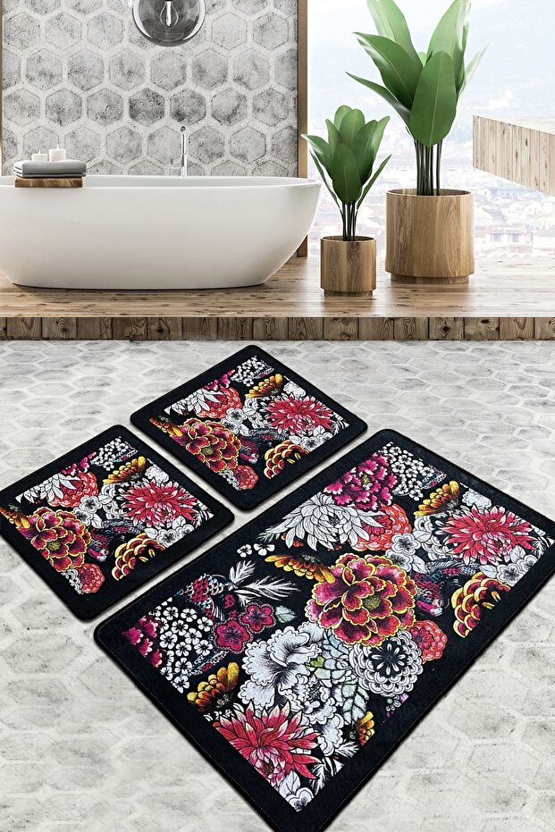 Floreale Bathroom Rug Set of 3