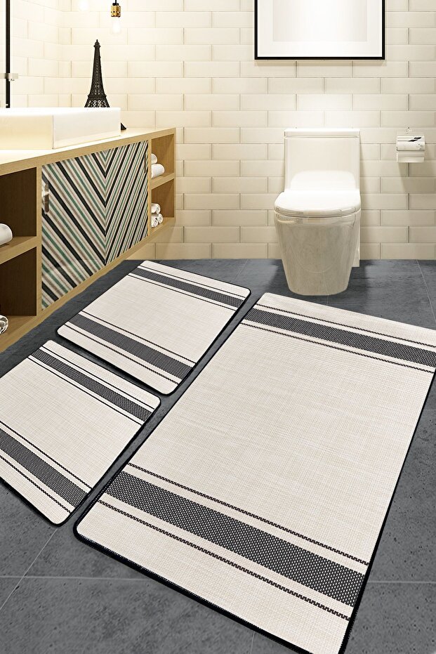 Beint 3-Piece Set Bathroom Rug Bathroom