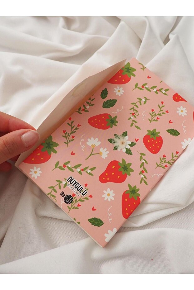 Strawberry Notebook with Envelope Design - 2
