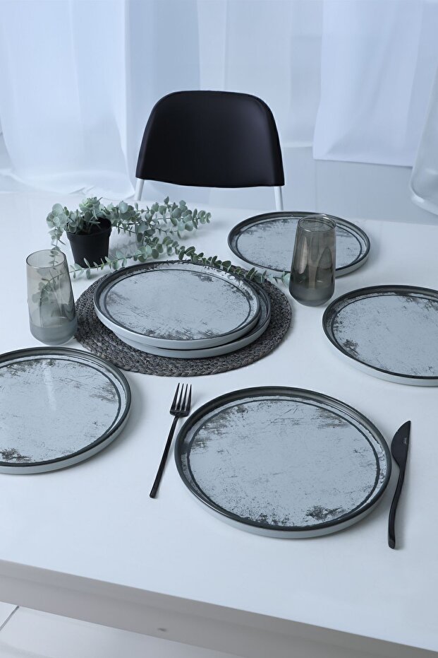 Vintage Mist Stackable Servis Tabağı 27 Cm 6 Adet 21778 - 2