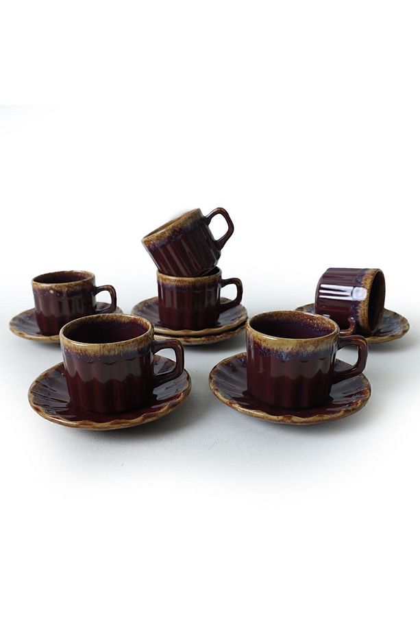 Shizen Mürdüm Sirius Çay Takımı 12 Parça 6 Kişilik Q45 - 5