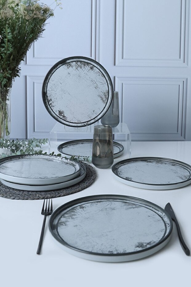 Vintage Mist Stackable Servis Tabağı 27 Cm 6 Adet 21778 - 4