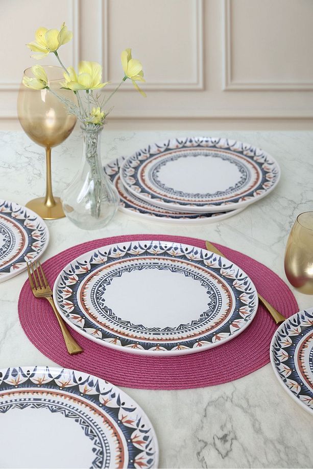 Ethnic Nordic Servis Tabağı 28 Cm 6 Adet 21618 - 1