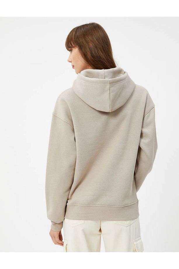 Kapüşonlu Sweatshirt Kanguru Cepli Uzun Kollu Basic - 2