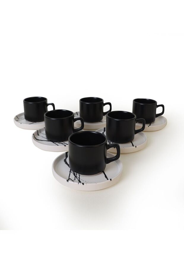 Mermer Stackable Çay Takımı 12 Parça 6 Kişilik 17951 - 2