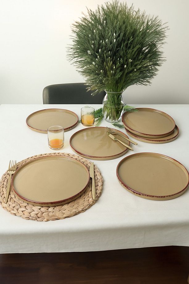 Vintage Stackable Servis Tabağı 27 Cm 6 Adet 21979 - 4