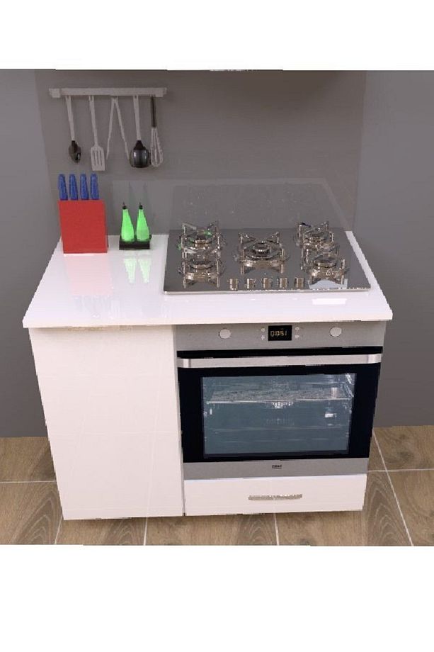 Ankastre Fırın Ve Ocak Dolabı Set Üstü Ocak Dolabı Çok Amaçlı Dolap Mutfak Dolabı - 3
