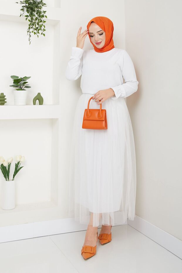 Fusta din tul hijab - 1