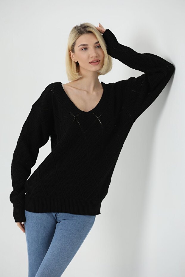 OVERSİZE AJURLU KAZAK - 2