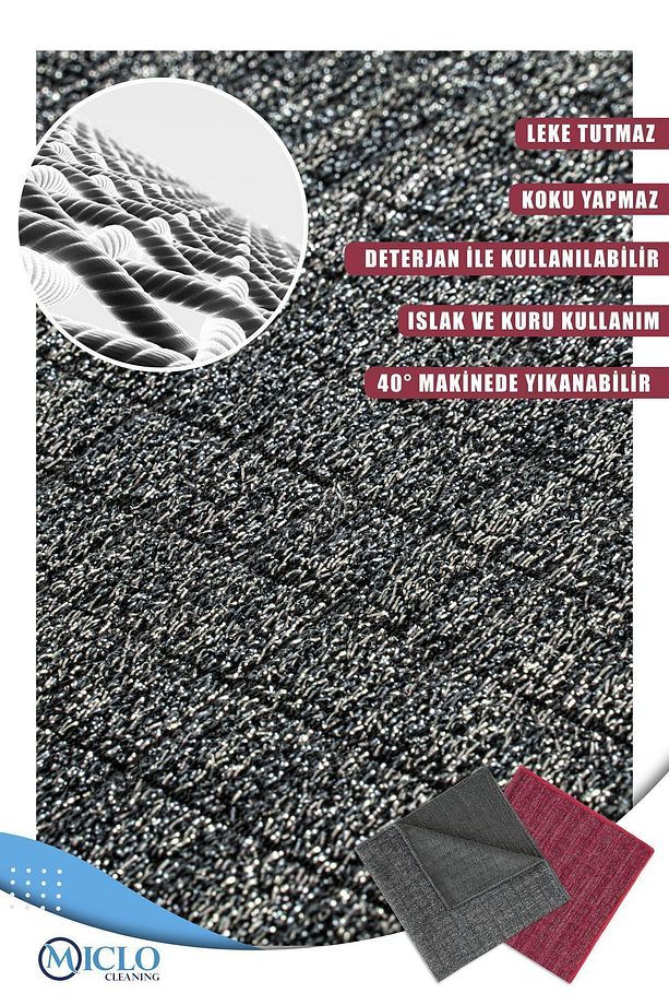 2 Adet - Zorkir Ovalama Bezi - Simli, Telli Bez 40x40 Kare Desen - 4