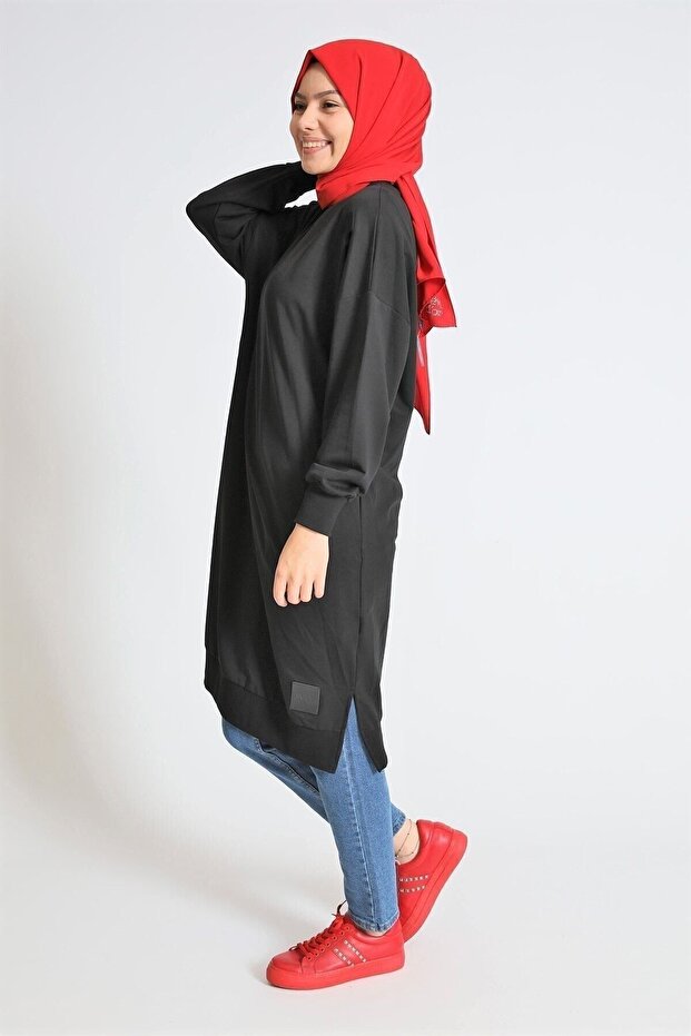 Nisaca تونيك طويل أساسي للحجاب بخيطين - 4