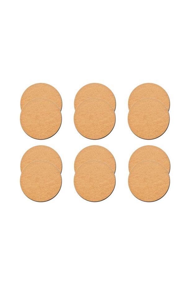 Nev 12 Adet 12 Cm Çap 3 Mm (2.7 Mm) Ham Mdf Duralit Daire Plaka Bardak Altlığı Tabanı - 1
