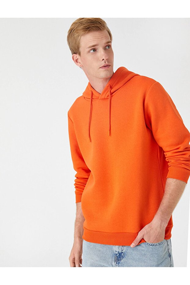 Erkek Basic Kapşonlu Sweat - 2