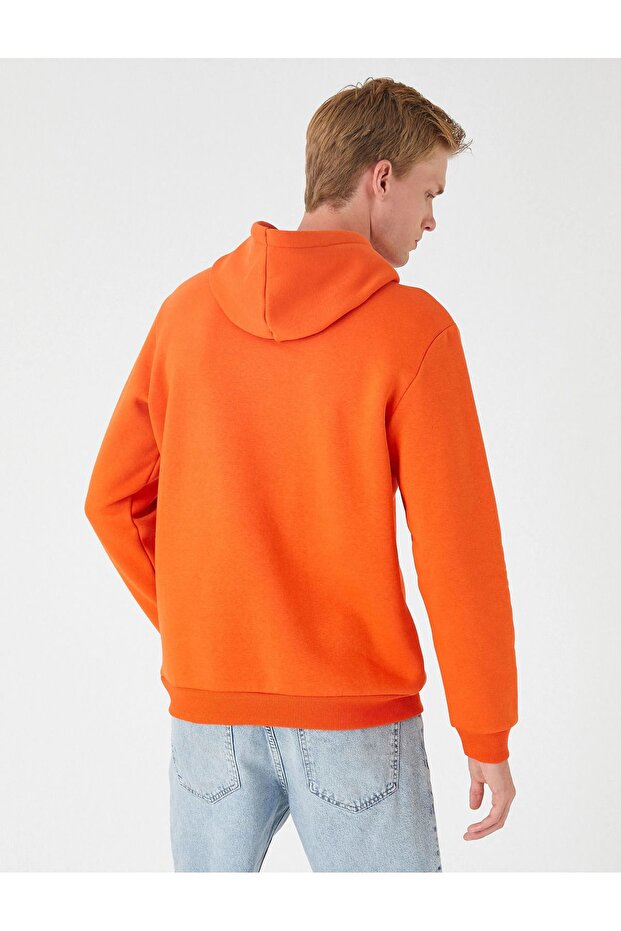 Erkek Basic Kapşonlu Sweat - 4