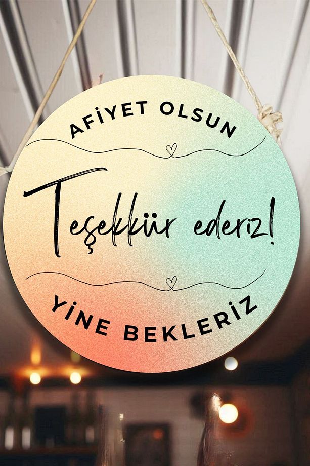 Cafe, Restoran, Büfe Duvar, Kapı, Çift Taraflı Askılı Pano Karşılama Tabelası, Hoş Geldiniz Tablo - 1
