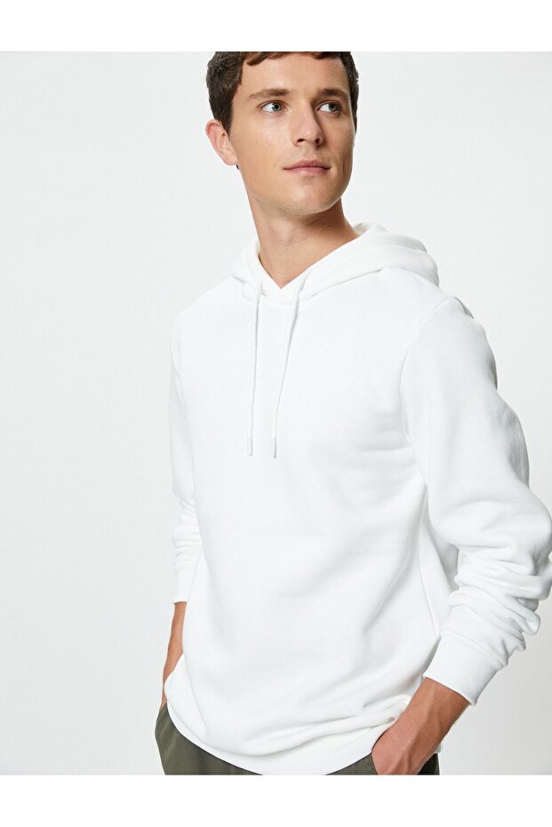 Erkek Basic Kapşonlu Sweat - 1