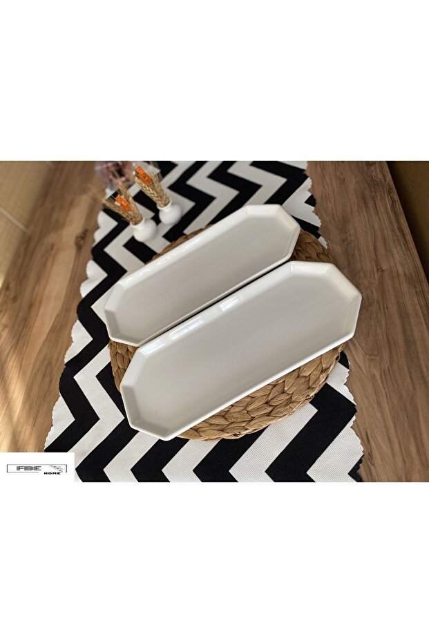 Long Rectangular Service & Presentation Base Set 2 Pieces - 4