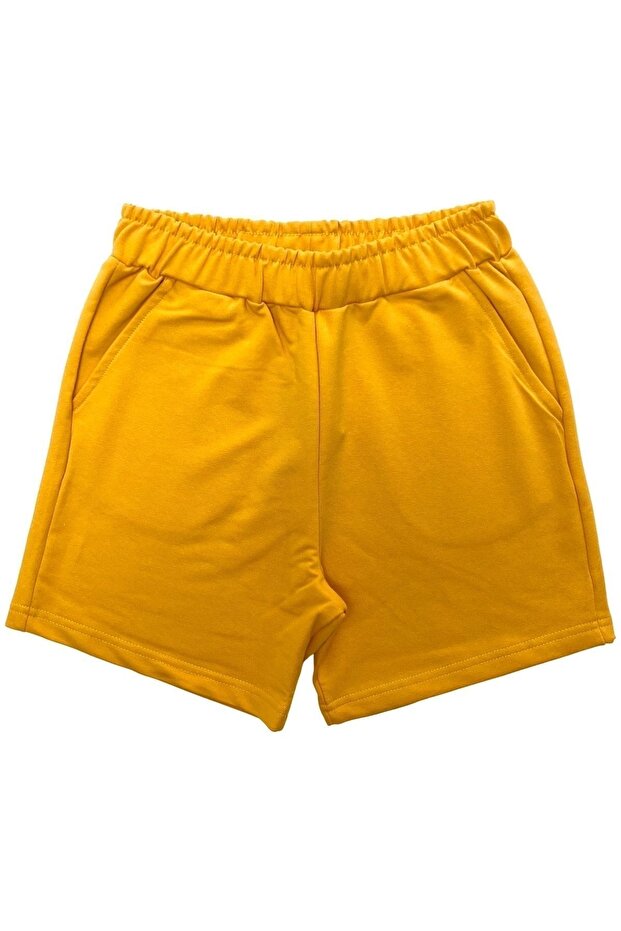 Devojčice, šortsevi u boji senfa - 1
