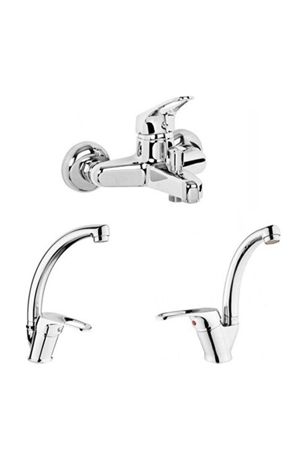 Venice Series Bathroom Sink and Sink Faucet Set Chrome Color Faucet Set