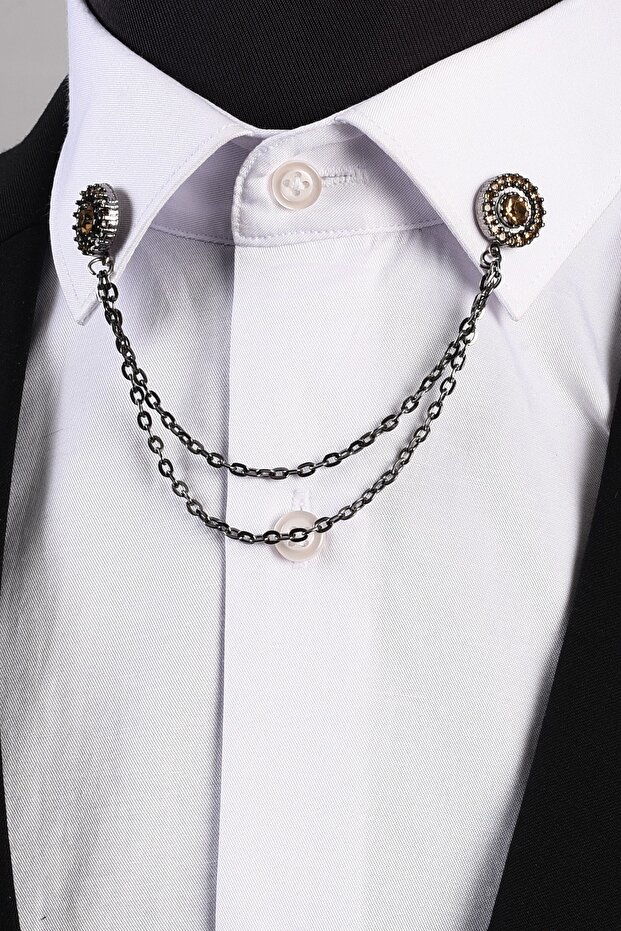 Gömlek Yaka Iğnesi Bal - 1