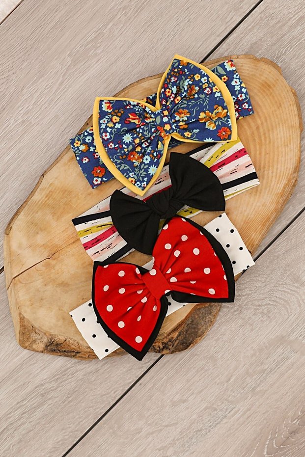 Multicolored Baby Girl Bandana Set