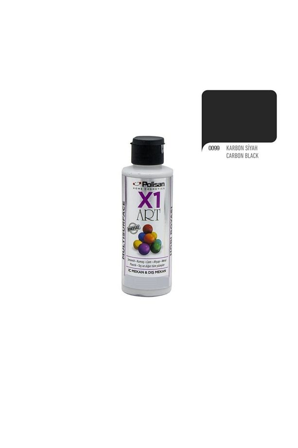 X1art Multisurface Hobi Boyası 120ml - 0099 Karbon Siyah - 1
