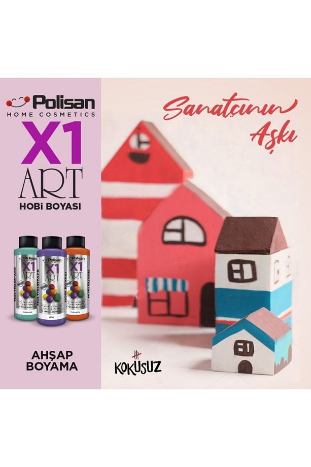 X1art Multisurface Hobi Boyası 120ml - 0099 Karbon Siyah - 7