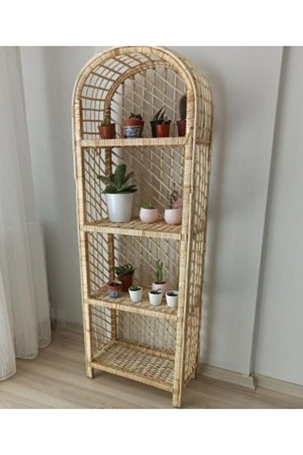 Beyaz 4 Katlı Hasır Raf - 2