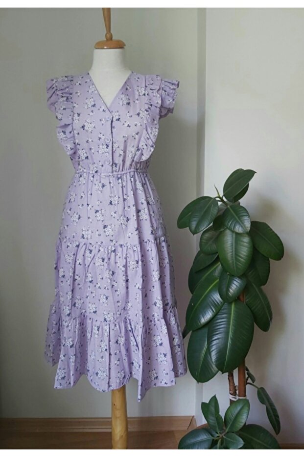 Lila Keten Elbise - 1