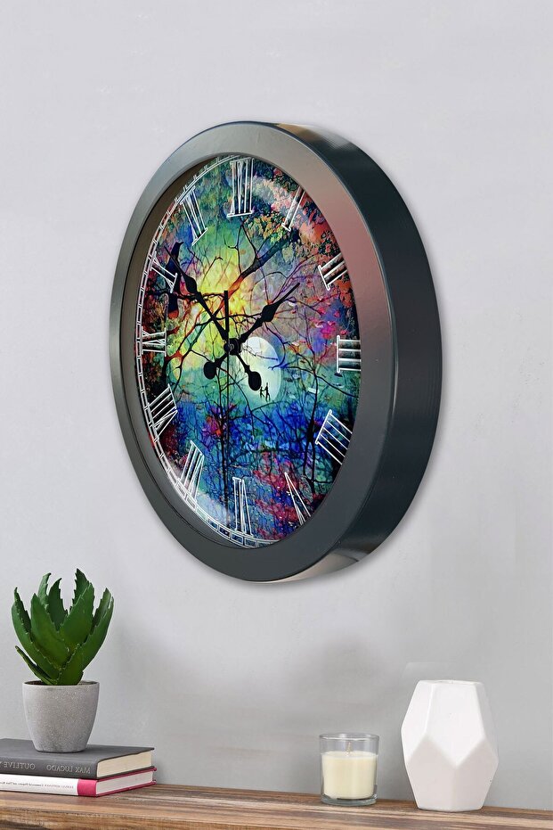 هدية ساعة حائط بنمط معدني من الكروم مقاس 36 سم - 3