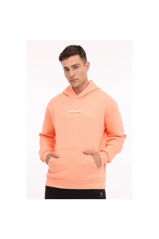 Greys Erkek Pembe Kapüşonlu Sweatshirt - 1