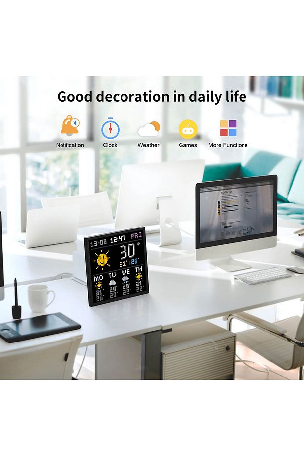 Ditoo Pro Pembe Bluetooth Hoparlör Ve Pixoo-64 Led Ekran Seti - 6