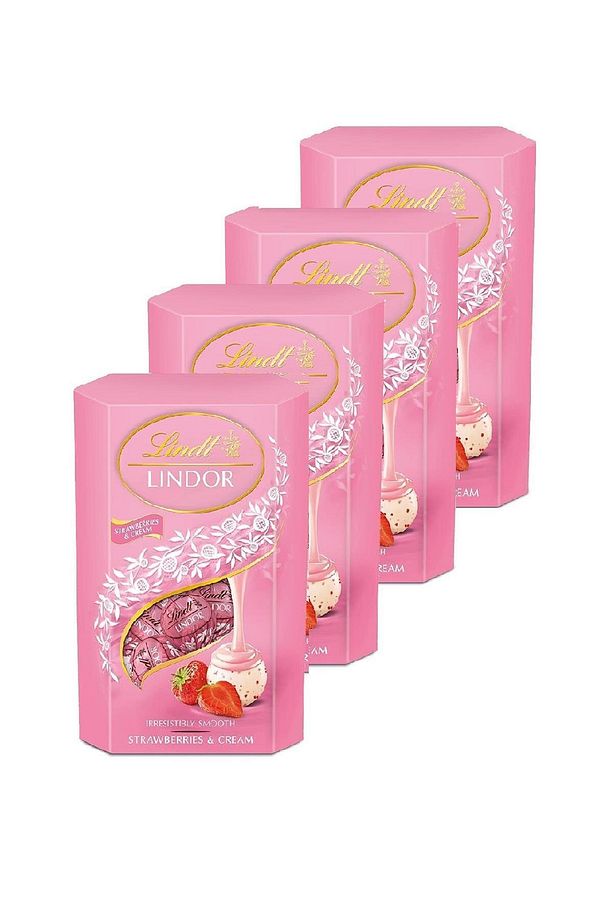 Lindor Strawberry & Cream Çikolata 200 Gr X 4 Adet - 1