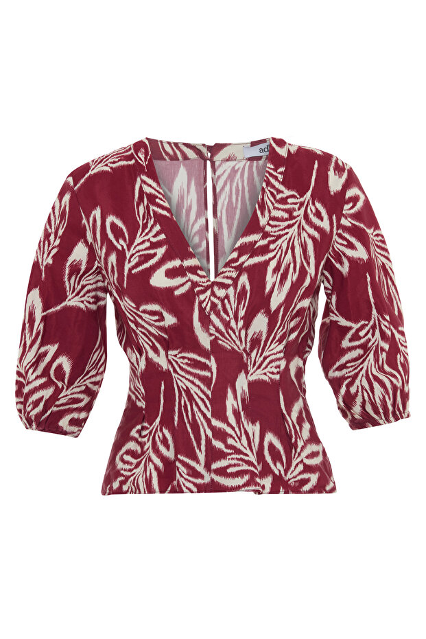 Vzorovaná halenka s výstřihem do V Emp.murdum 11543591000 - 6