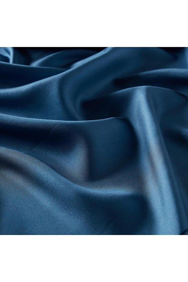 وشاح حريري من نوع Indigo Twill - نمط الإطار - 2