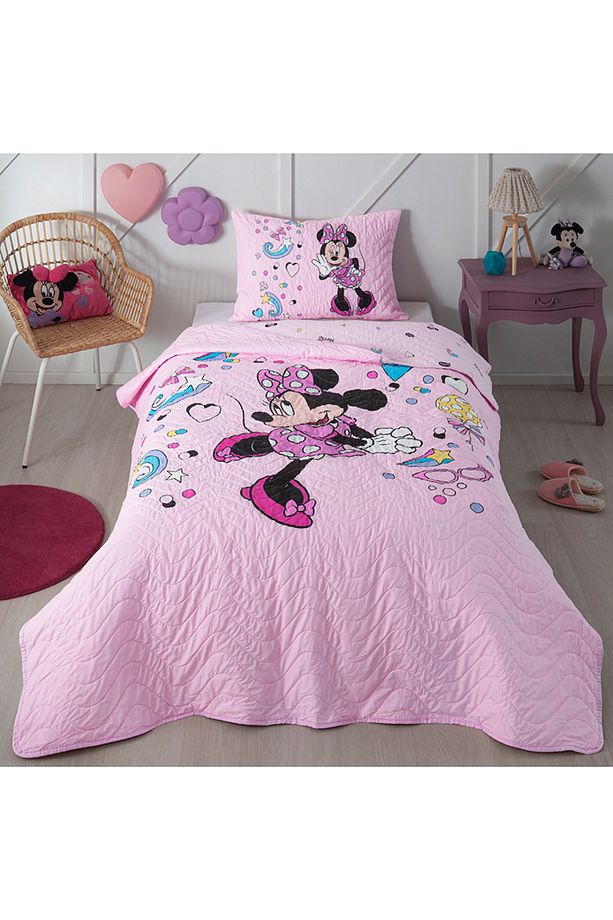 Minnie Mouse Icon Tek Kişilik Disney Lisanslı Çocuk Yatak Örtüsü 160x230 Cm - 2