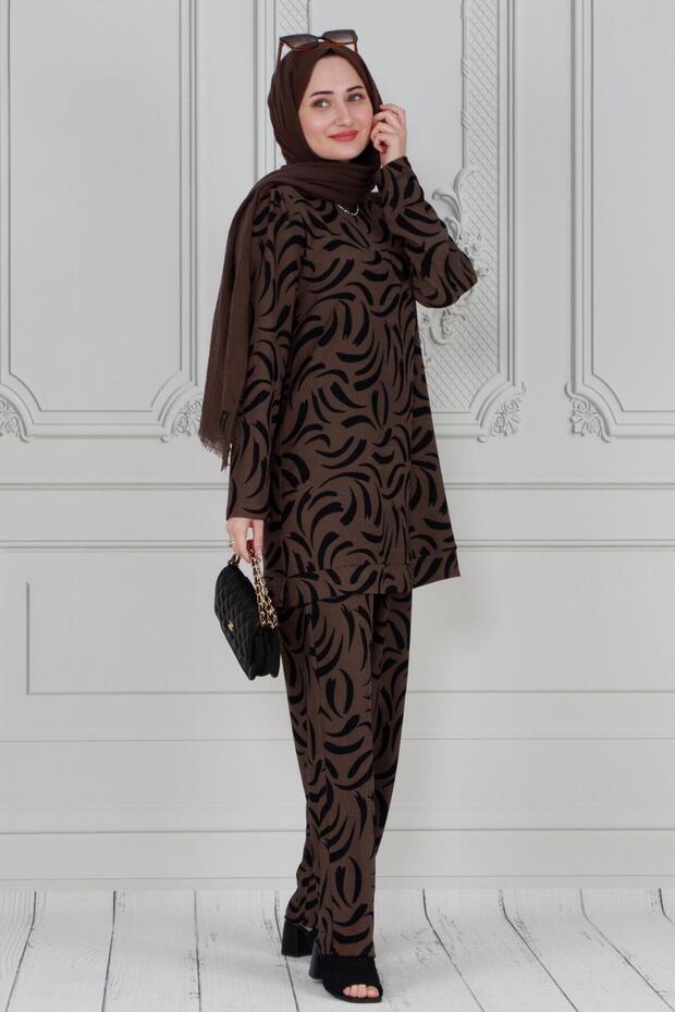 Brown Tulip Double Set - 3