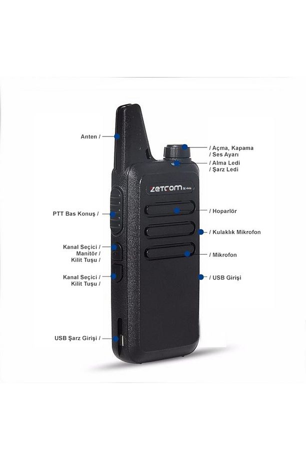 N446 V1 Pmr Lisanssız El Telsizi | Tekli - 2