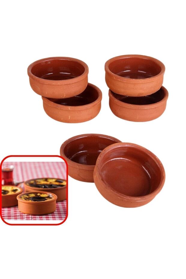 طقم كسرولة مكون من 6 قطع - حاوية بودنغ الأرز، حاوية طهي الفرن، طقم أوعية طينية 6-Piece