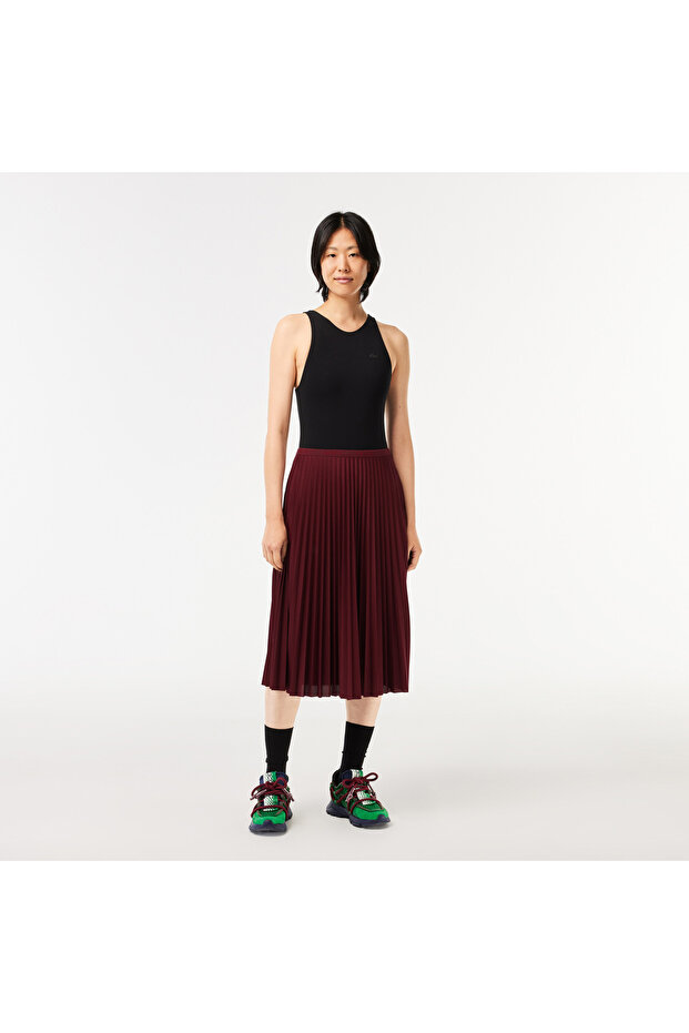 Women's Loose Fit Burgundy Skirt