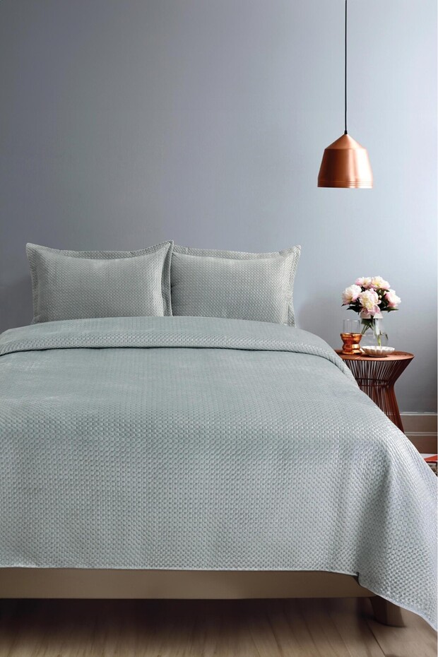 Lidia Double Bedspread Set - Gray - 1