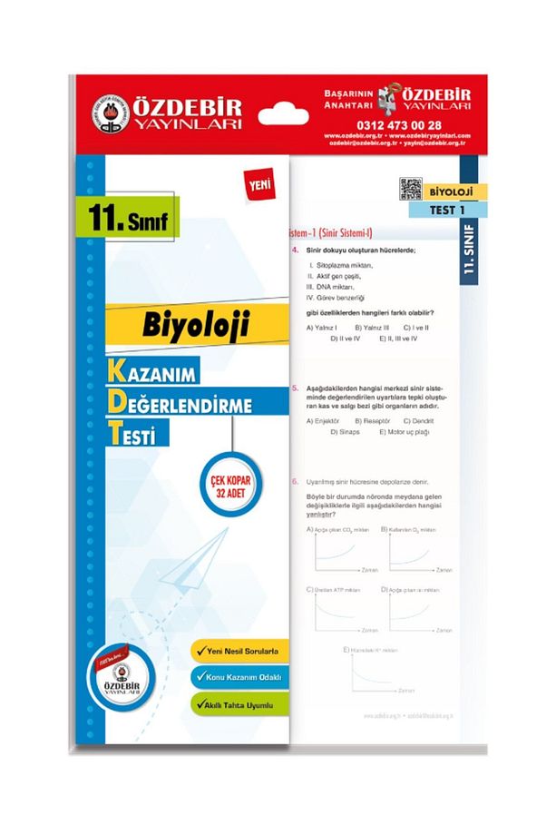 ÖZDEBİR YAYINLARI 11. SINIF YAPRAK TEST SAYISAL SET (MATEMATİK, FİZİK, KİMYA, BİYOLOJİ) - 5