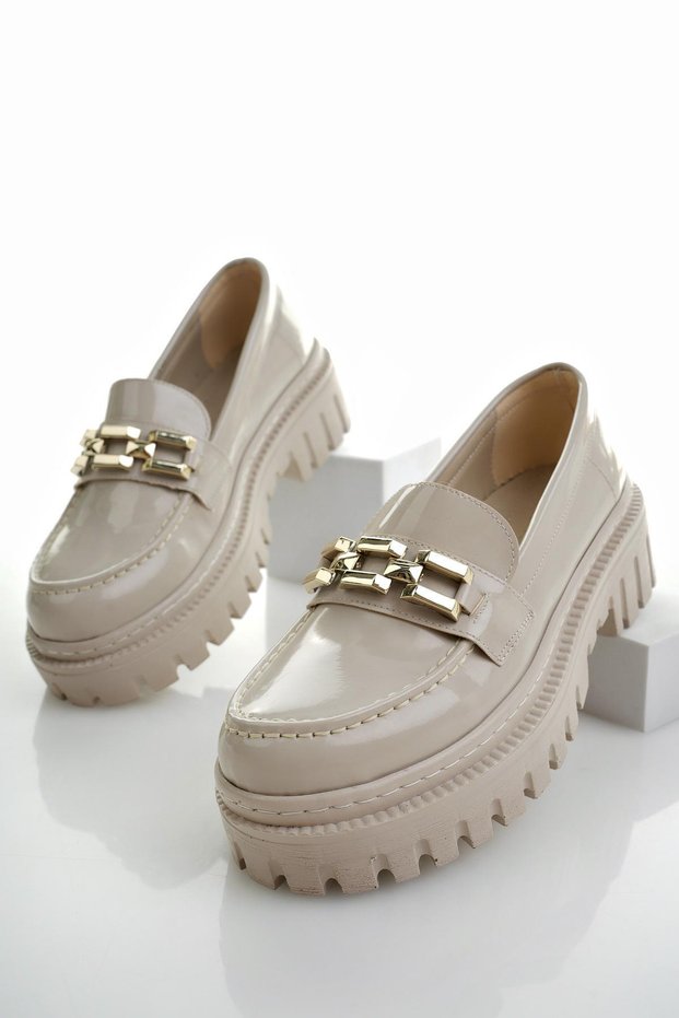 Samantha Guaranteed Women's Loafer Thick Sole Buckle Daily Casual Moccasin Shoes